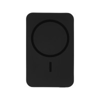 Магнитный беспроводной внешний аккумулятор "Razor", 5000 mAh, металл, черный