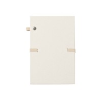 Блокнот с подставкой для телефона из пробки "Milky S", молочно-белый