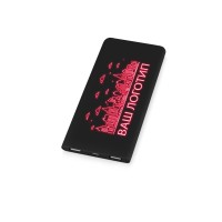 Портативное зарядное устройство с красной подсветкой логотипа «Faros», soft-touch, 4000 mAh