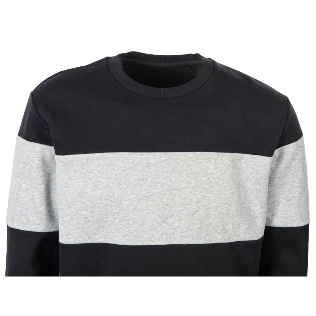 Свитшот блокинг «Edinburgh», черный/серый меланж, мужской