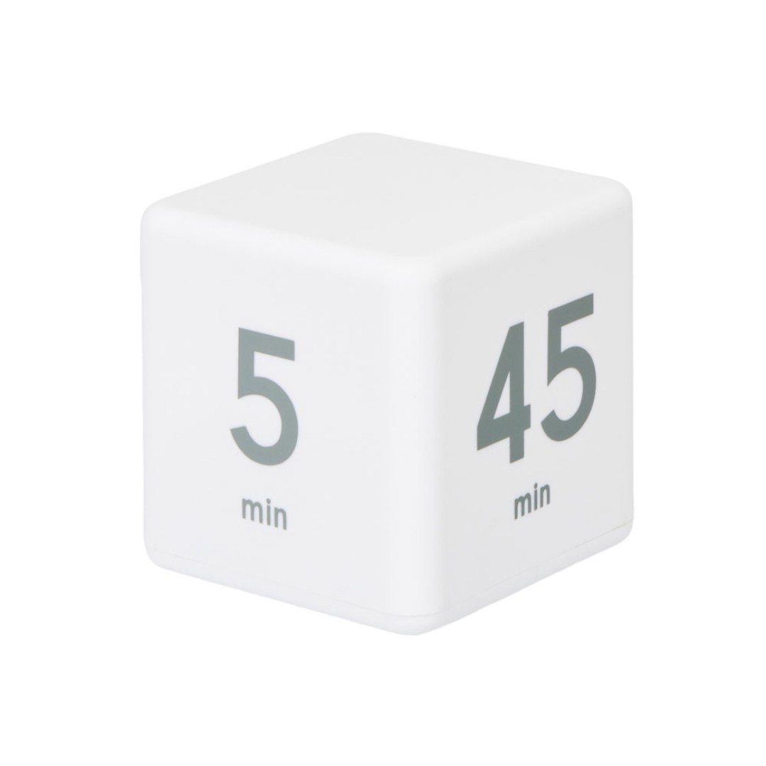 Таймер для тайм-менеджмента "Time Capsule" на 5-15-25-45 минут, софт-тач, белый