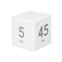 Таймер для тайм-менеджмента "Time Capsule" на 5-15-25-45 минут, софт-тач, белый