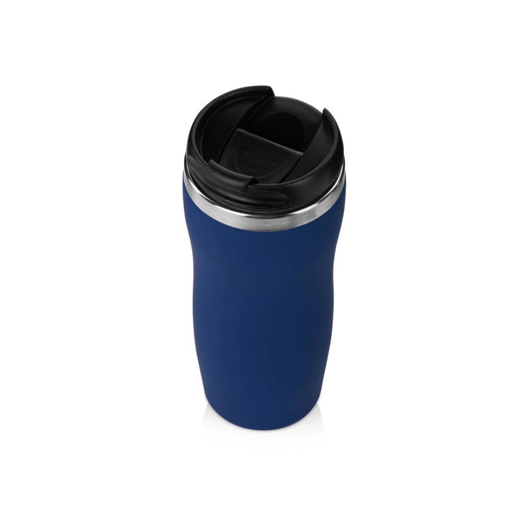 Термокружка "Mony Steel" 350 мл, soft touch, темно-синий