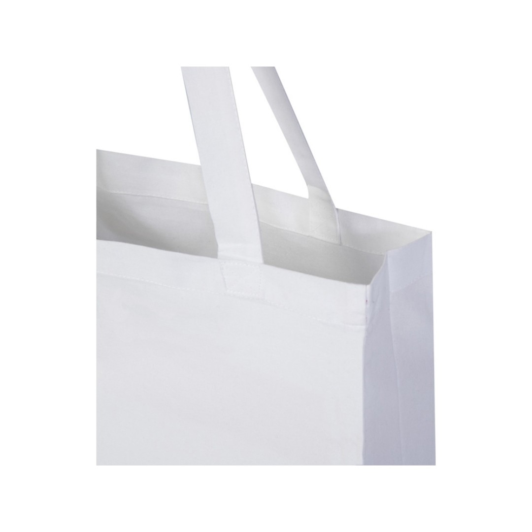 Madras эко- сумка с ластовицей из переработанного хлопка, сертифицированного согласно GRS, плотностью 140 г/м2 - Белый