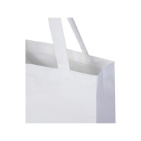 Madras эко- сумка с ластовицей из переработанного хлопка, сертифицированного согласно GRS, плотностью 140 г/м2 - Белый