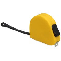 Рулетка 3м "Meter", софт-тач, желтый