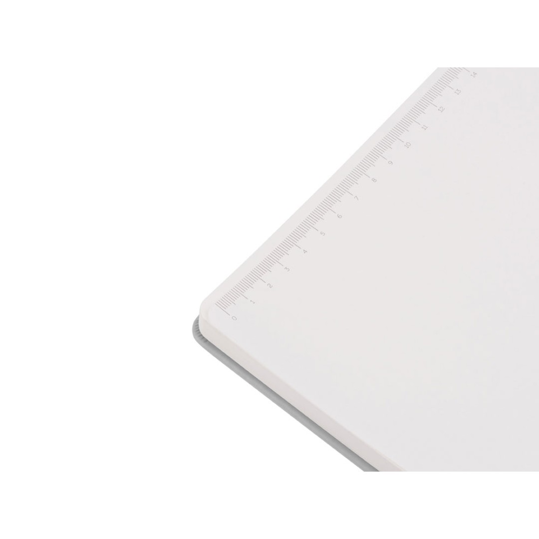 Бизнес-блокнот C2 софт-тач, твердая обложка, 128 листов, серый