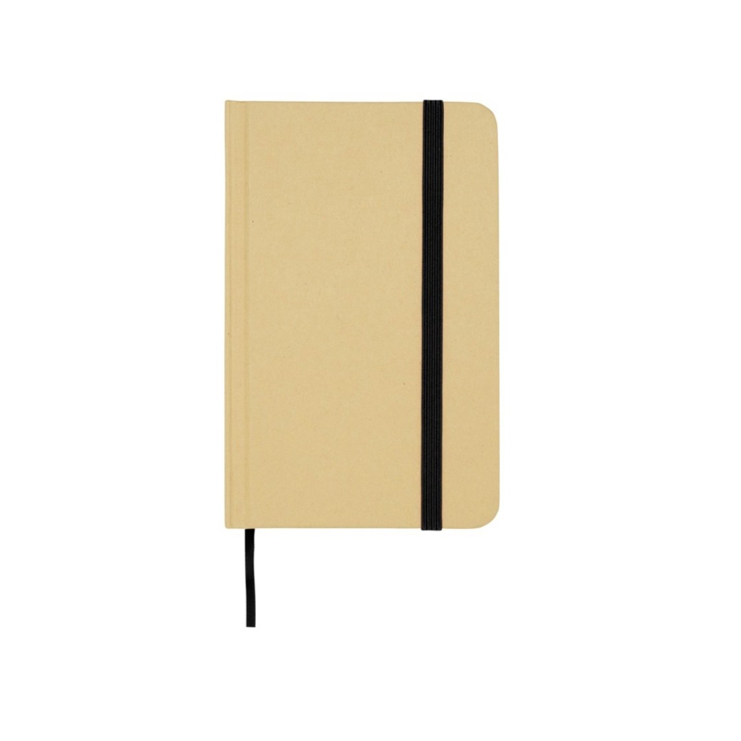 Reed блокнот формата А6 из переработанного материала в твердой обложке с простыми страницами - сплошной черный