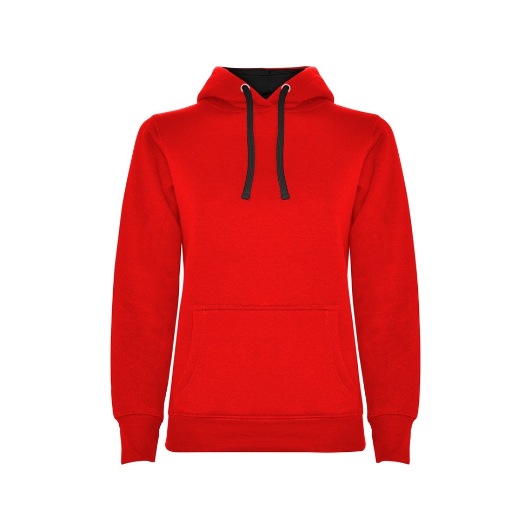 Толстовка с капюшоном "Urban" женская, красный/черный