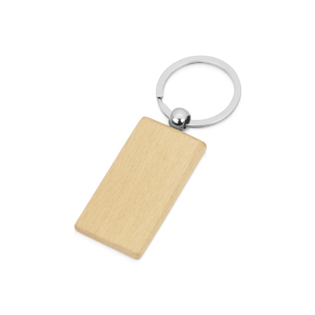 Брелок "Wood RCT" прямоугольный, бежевый