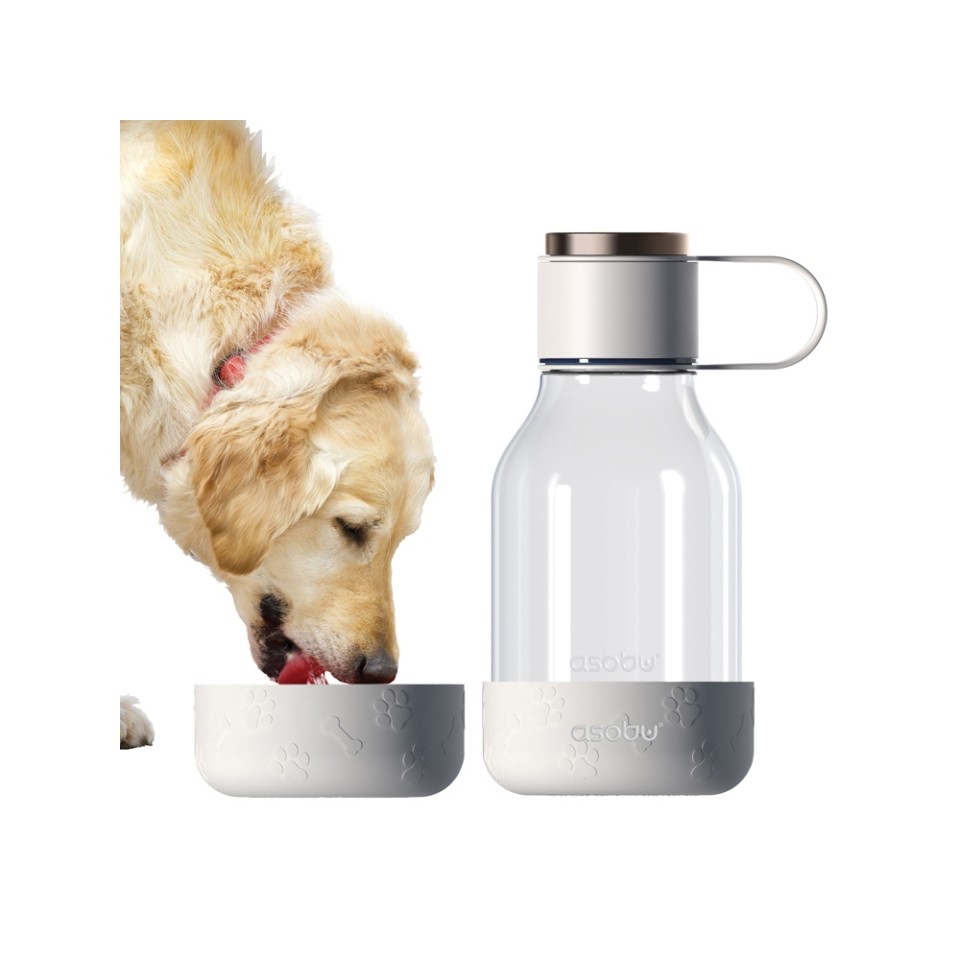 Бутылка для воды 2-в-1 «Dog Bowl Bottle» со съемной миской для питомцев, 1500 мл, белый