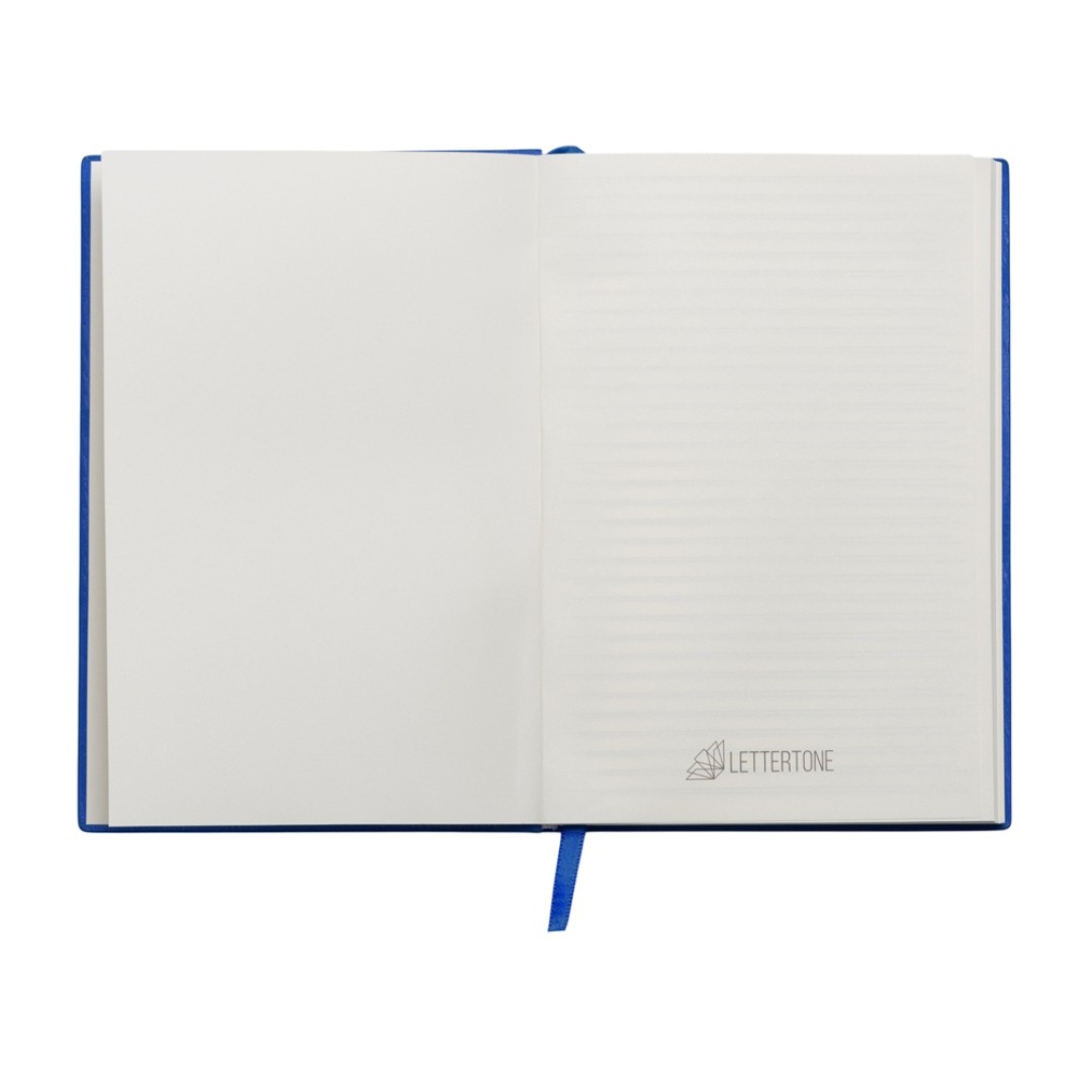 Набор блокнот в гибкой обложке А5 и металлическая шариковая ручка "Nabokov", синий