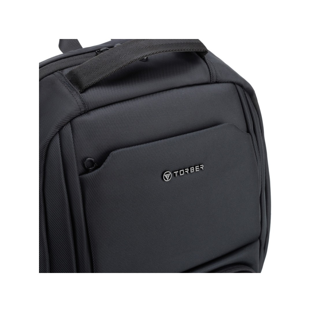 Рюкзак TORBER VOYAGE с отделением для ноутбука 18,5'', черный, полиэстер 900D, 33х15х48 см, 20 л