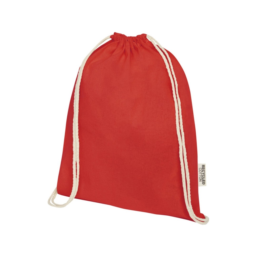 Oregon сумка-кисет из переработанного хлопка, сертифицированного согласно GRS, плотностью 140 г/м2 - Красный