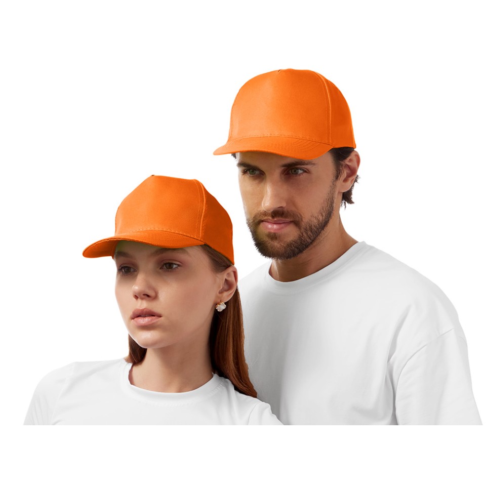 Бейсболка "Poly" 5-ти панельная 120 гр, оранжевый