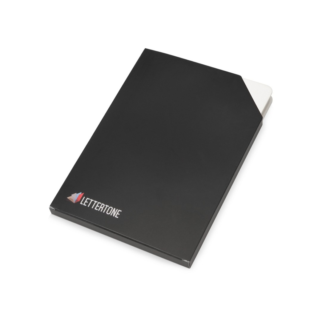 Блокнот «Notepeno» 130x205 мм с тонированными линованными страницами, белый