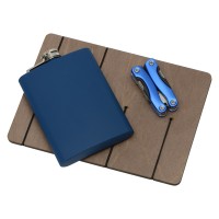 Подарочный набор "Путешественник" с флягой и мультитулом, синий