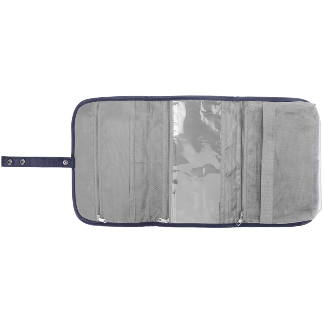 Несессер для путешествий со съемной косметичкой "Flat", темно-синий