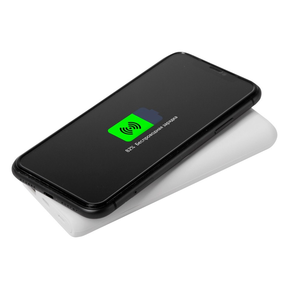 Внешний беспроводной аккумулятор c QC/PD "Reload", 10000 mAh, белый (Р)