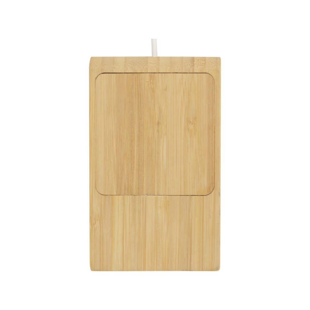 Беспроводное зарядное устройство из бамбука «Jetty», 10 Вт, натуральный