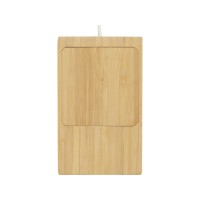 Беспроводное зарядное устройство из бамбука «Jetty», 10 Вт, натуральный