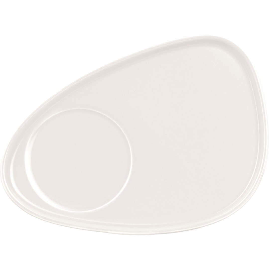 Чайная пара "Brighton" : блюдце овальное, чашка, коробка, белый