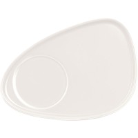 Чайная пара "Brighton" : блюдце овальное, чашка, коробка, белый