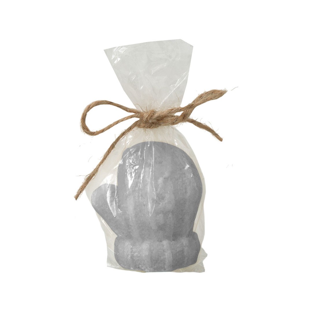 Свеча "Рукавичка", серый