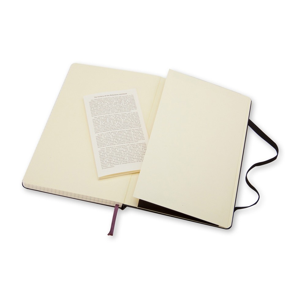 Записная книжка Moleskine Classic (в клетку) в твердой обложке, Large (13х21см), черный