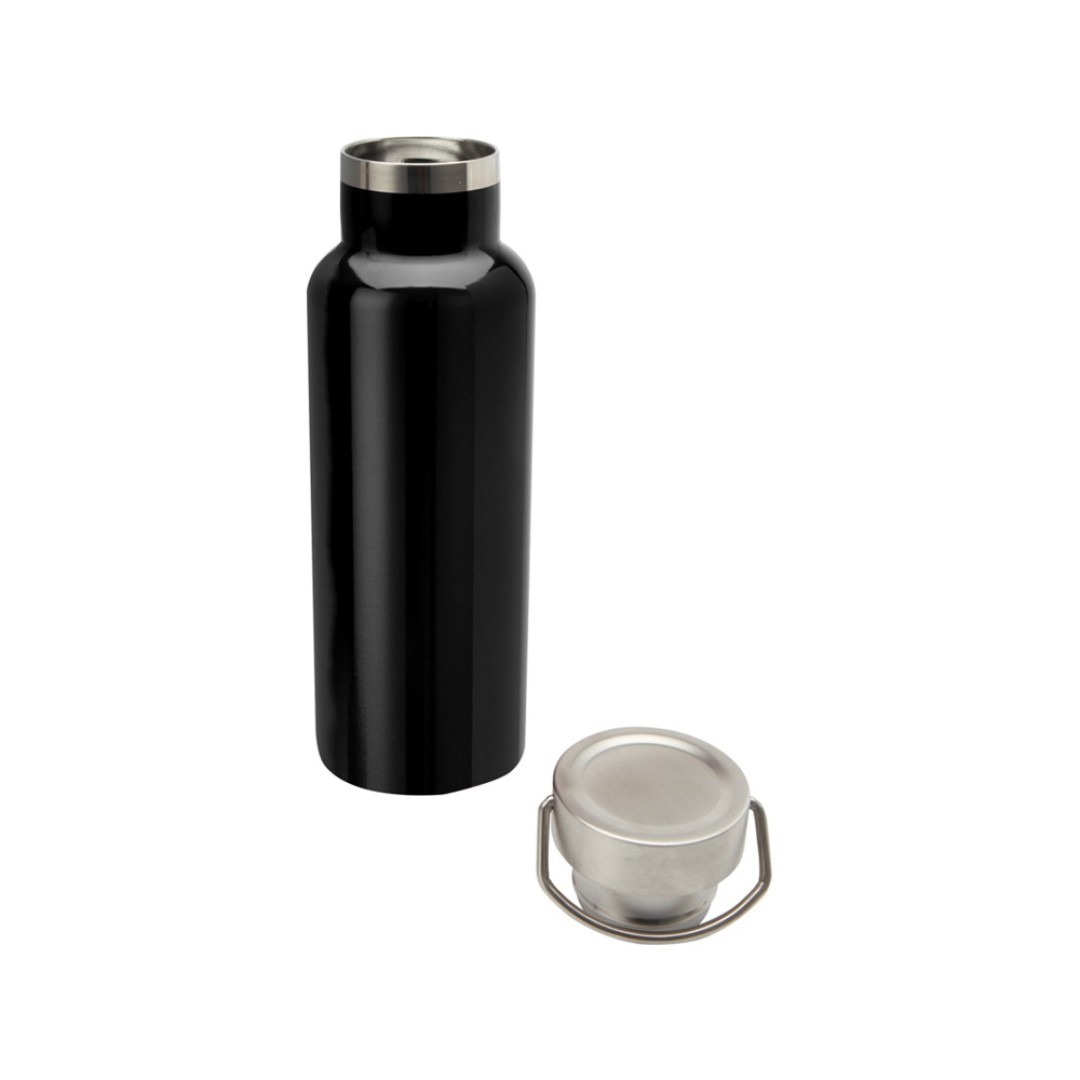 Бутылка для воды Thor из нержавеющей стали, сертифицированной по стандарту RCS, сплошной черный
