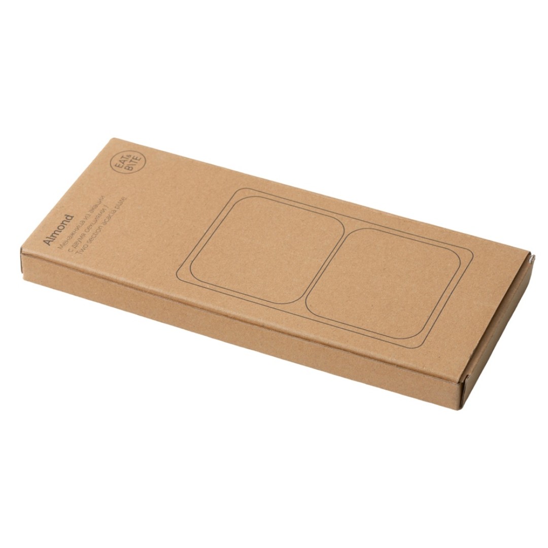 Менажница из акации с двумя секциями "Almond"