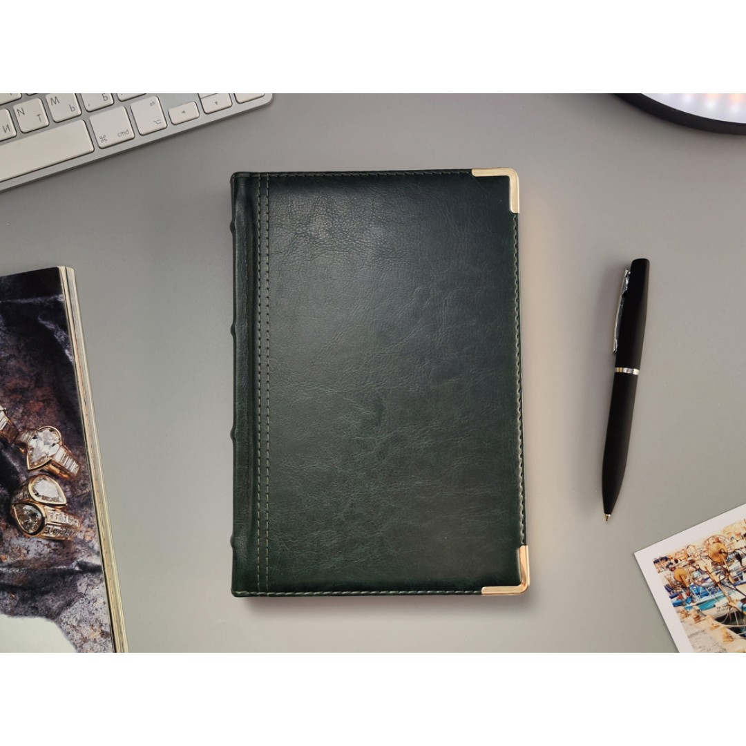 Ежедневник А5 полудатированный «Boss», зеленый