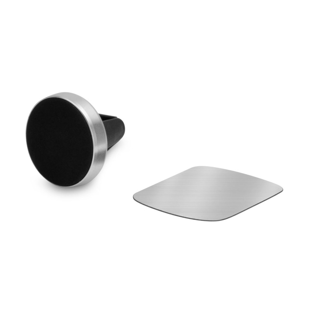 Магнитный держатель телефона для автомобиля "Magpin", черный/серебристый