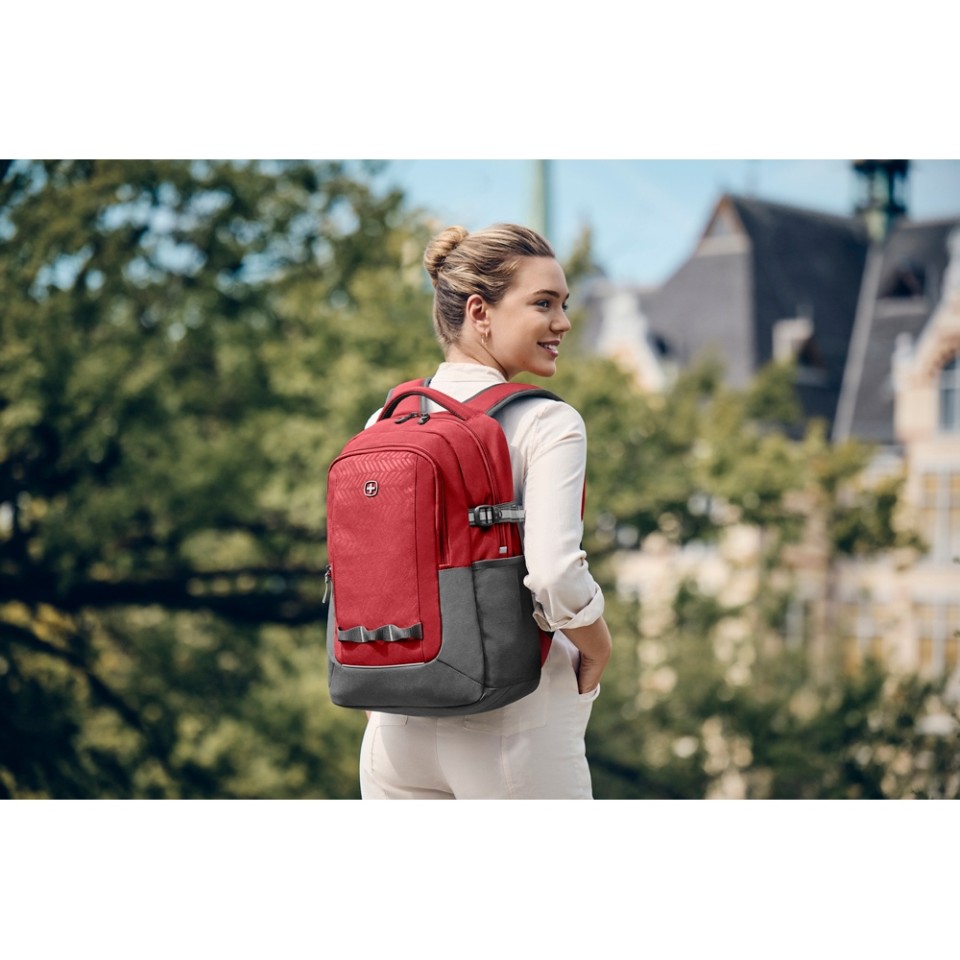 Рюкзак WENGER NEXT Ryde 16", красный/антрацит, переработанный ПЭТ/Полиэстер, 32х21х47 см, 26 л.