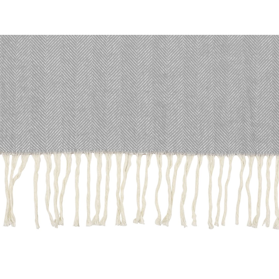 Плед "Ёлочка" 150х180 см. ПРЕМИУМ (серый однотонное) (Р)