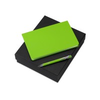 Подарочный набор «Wispy swan» с ручкой и блокнотом, зеленое яблоко