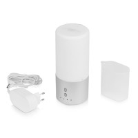 Увлажнитель воздуха с подсветкой "Breathe", белый/серебристый