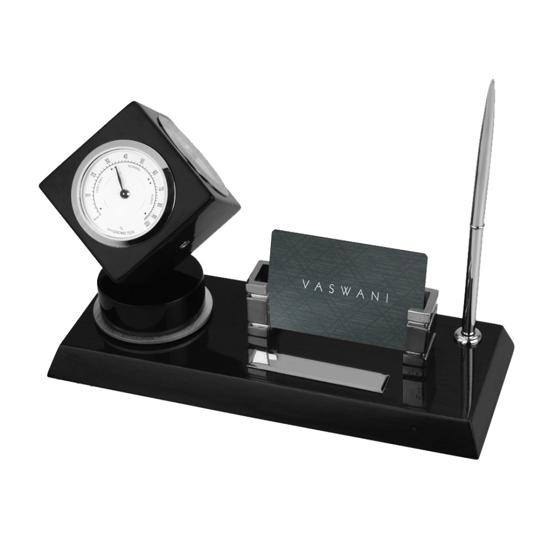 Настольный прибор с погодной станцией «Магдебург», черный