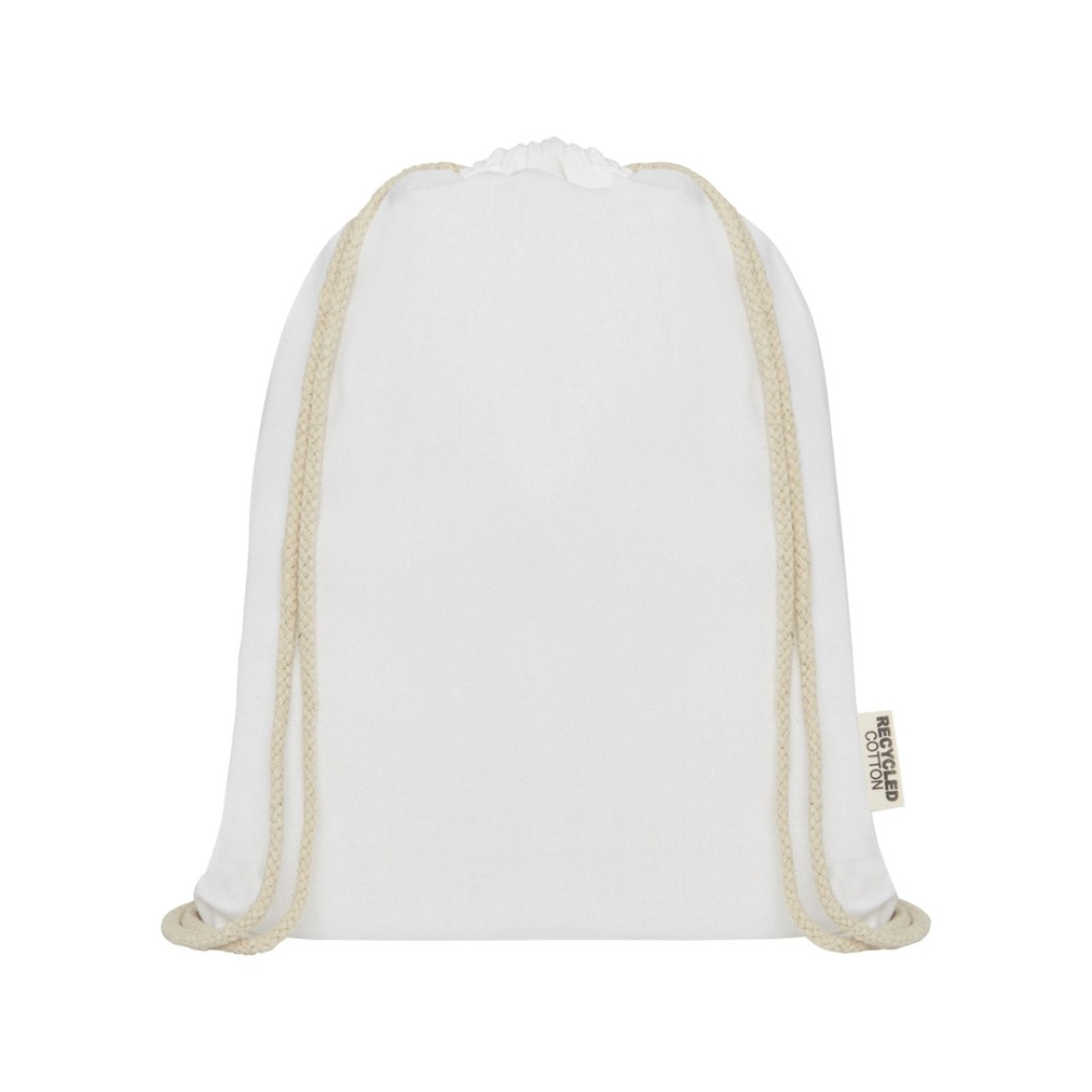 Oregon сумка-кисет из переработанного хлопка, сертифицированного согласно GRS, плотностью 140 г/м2 - Белый