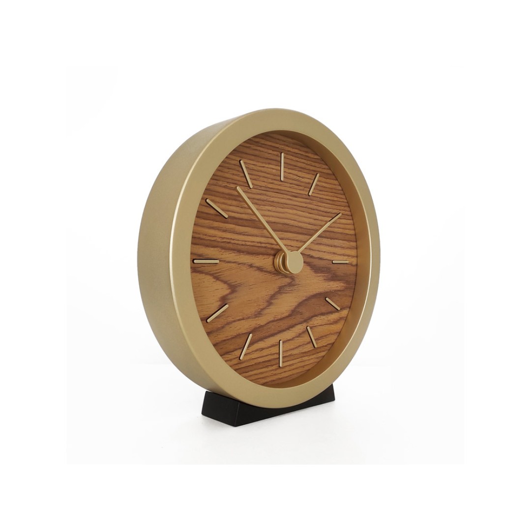 Часы настенные "Gracie" XS, натуральные с золотистым