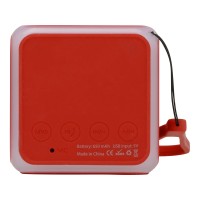 Портативная колонка «Cube» с подсветкой, красный