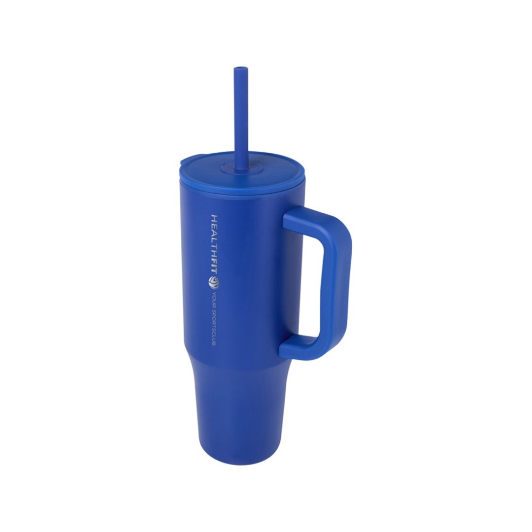 Brady термостакан с силиконовой трубочкой, объемом 900 мл, сертифицированный согласно RCS - Ярко-синий