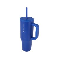 Brady термостакан с силиконовой трубочкой, объемом 900 мл, сертифицированный согласно RCS - Ярко-синий