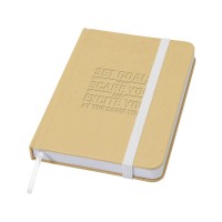 Reed блокнот формата А6 из переработанного материала в твердой обложке с простыми страницами - Белый