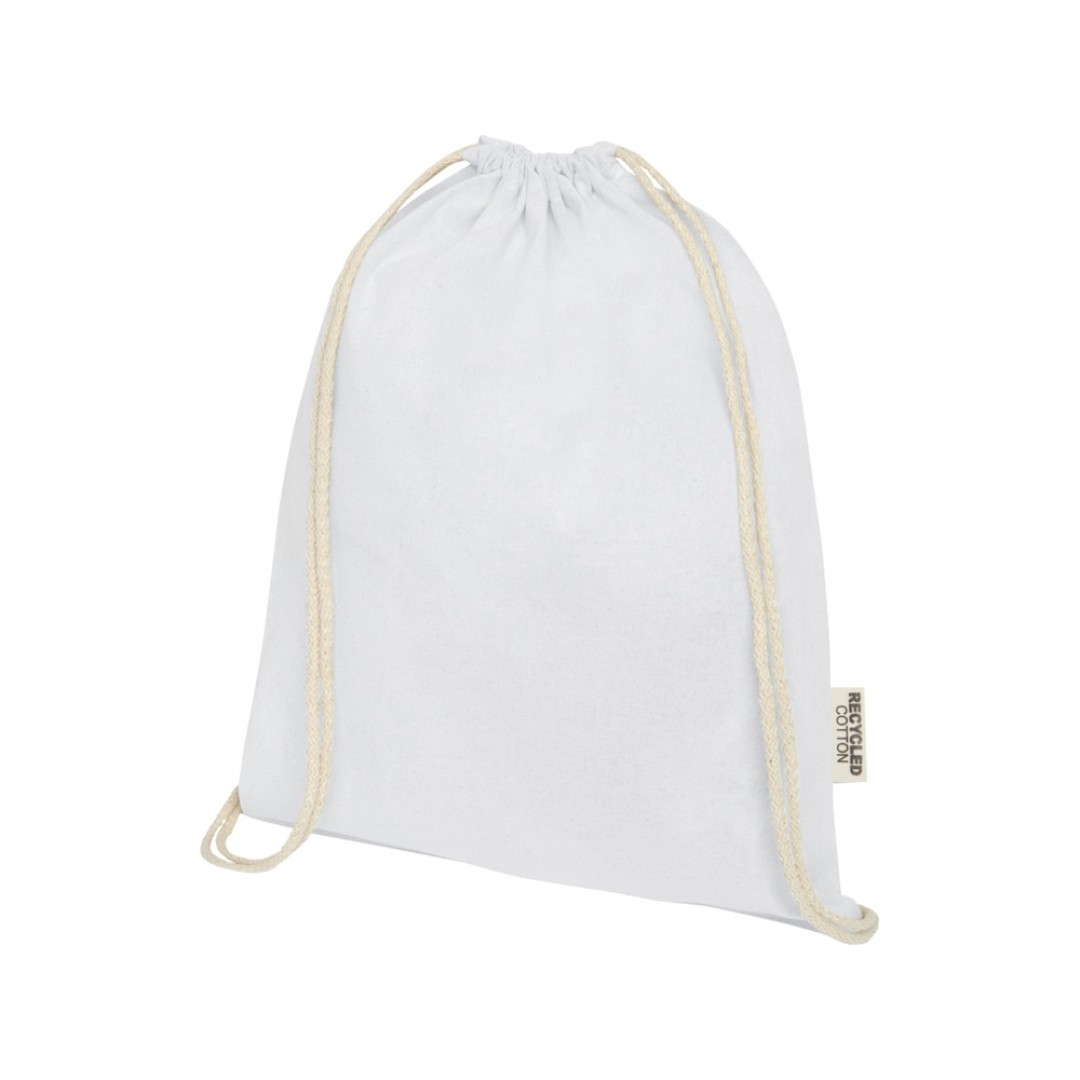 Oregon сумка-кисет из переработанного хлопка, сертифицированного согласно GRS, плотностью 140 г/м2 - Белый