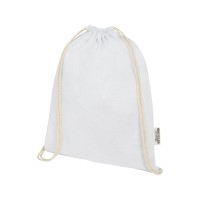 Oregon сумка-кисет из переработанного хлопка, сертифицированного согласно GRS, плотностью 140 г/м2 - Белый