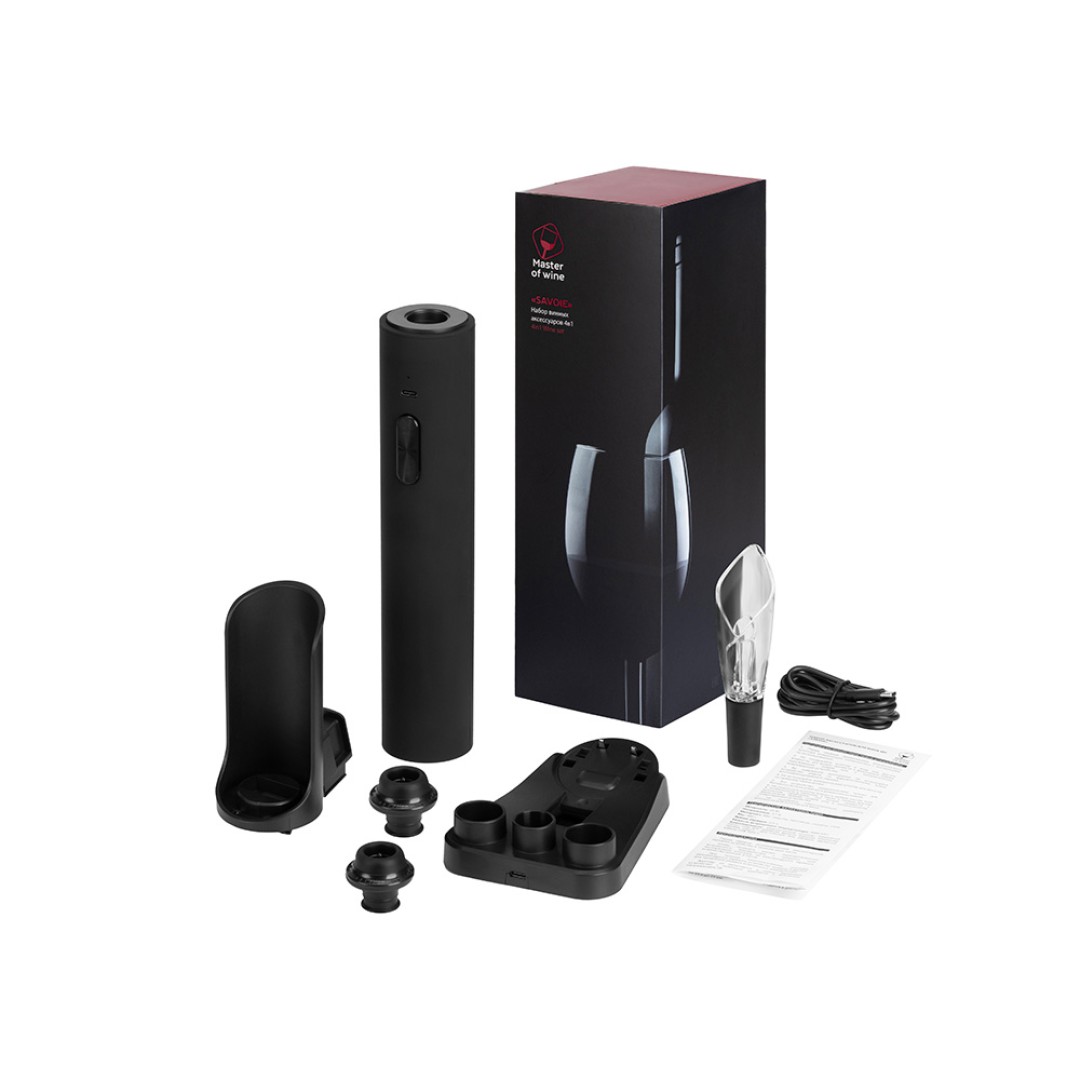 Набор винных аксессуаров 4в1 "Savoie" с покрытием soft touch