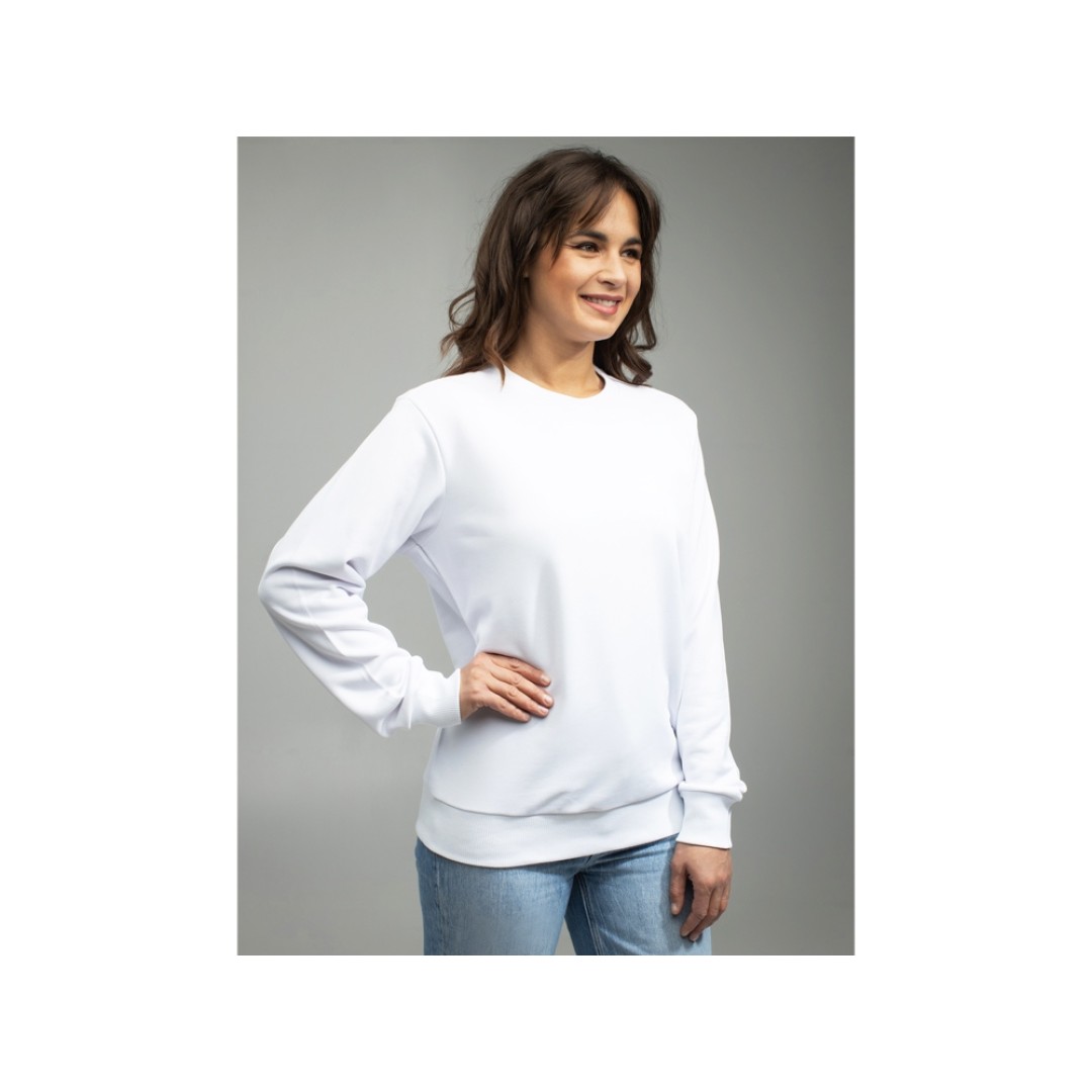 Толстовка втачной рукав. Модель 1 (Футер петлевой) (Размер 54-188, Цвет Белый)