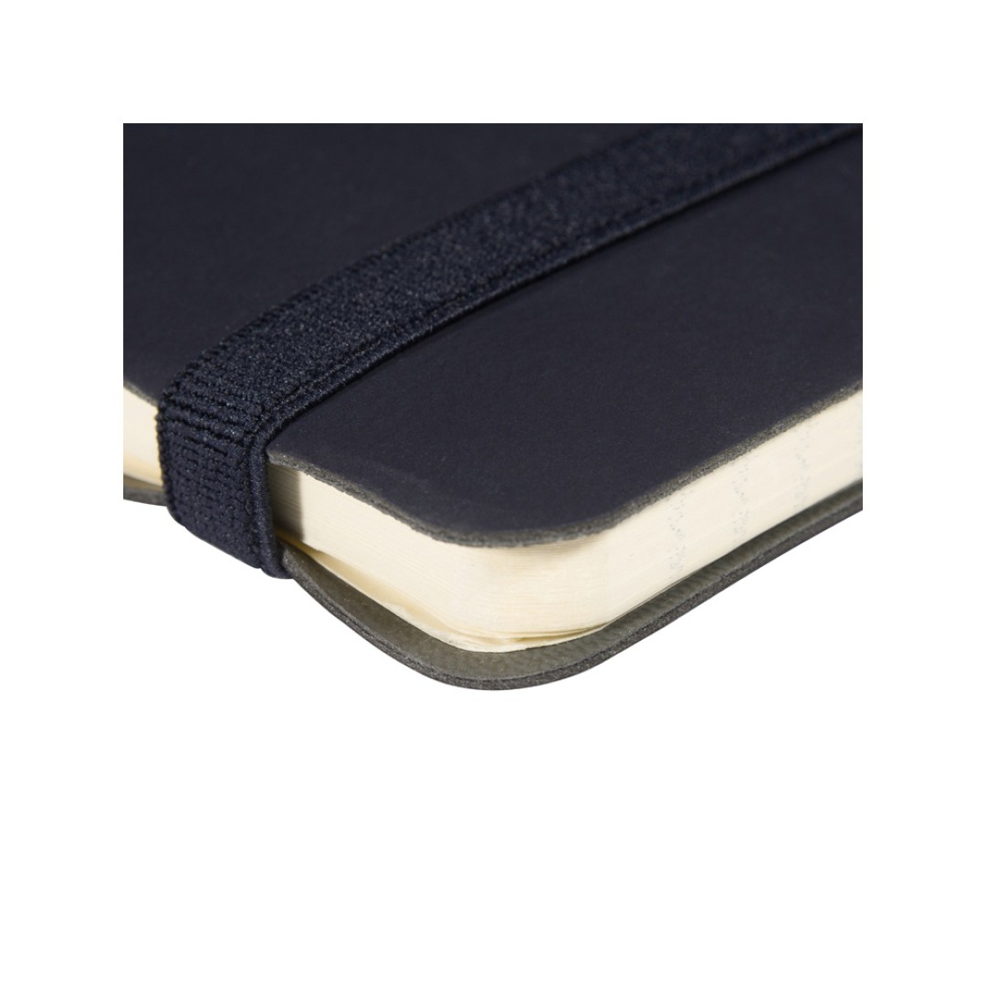 Блокнот А5  "City Flex" на резинке, темно-синий navy