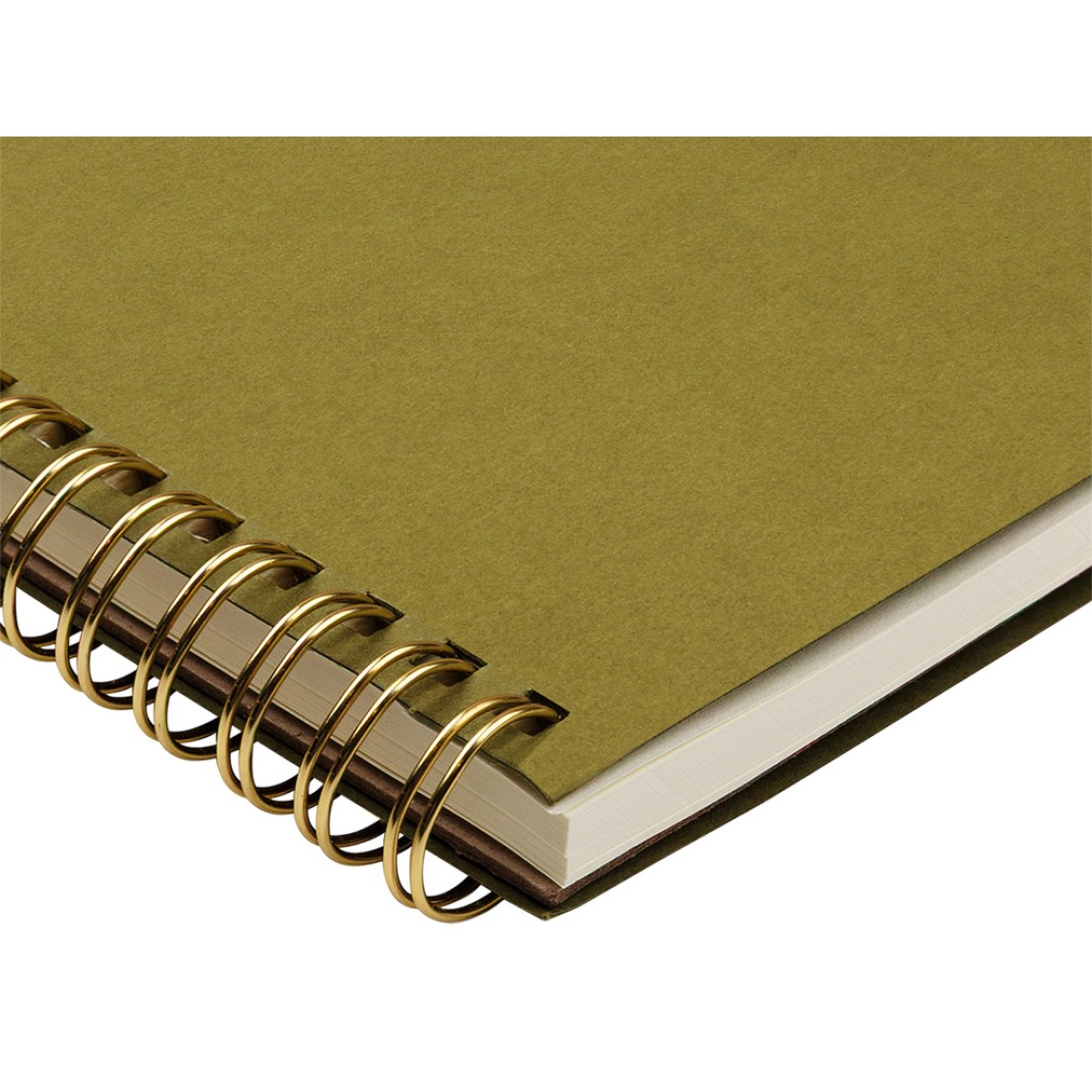 Бизнес тетрадь на гребне А5 "Pragmatic", 60 листов в клетку, зеленый хаки